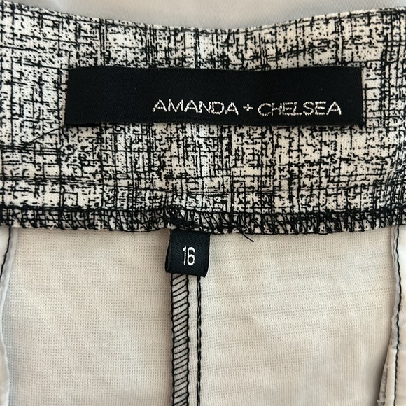 Amanda + Chelsea NWOT Ankle Pants Black and White Size 16, Work Pants - Picture 4 of 6